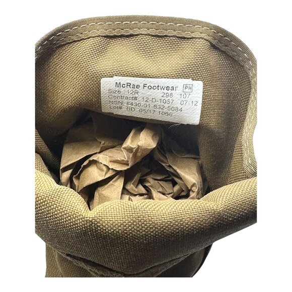 McRae Footwear Combat Boots 12R Vibram Sole Tan Military Tactical Hot Weather - Picture 3 of 15